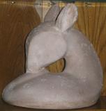 Cast Polymer Fawn Sculpture by Jaru 1980 Fawn From John William Interiors Austin Texas