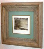 Wonderful Signed & Numbered 4.5"W x 3.5" H Landscape Print Matted & Framed. Overall (13"W x 12.5"H)1 of 2 by same Artist