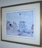Beach Scene Print Custome Framed. John-William Interiors of Austin (1980's)