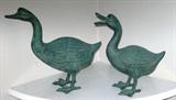 Verdisgris Finish Large Metal Ducks