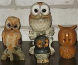 Small Collection of Owl Figurines