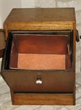 Antique Oak Coal Bin with copper liner