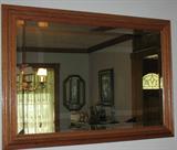 Oak Framed Bevel Mirror(1 of 2)