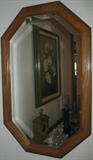 Oak Framed Bevel Mirror