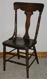 Mahogany T-Back Side Chair