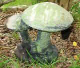 Concrete Mushroom Yard Ornament