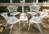 White Metal Vintage Patio Chairs