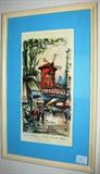 Marius Girard "Paris - Le Moulin Rouge Lithograph Water Color Print