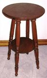 Round Cherry Lamp Table