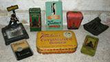 Vantine Cast Iron Incese Burner, Vinage Vantine Tins and Wilton "Drunkard" Cast Iron Ashtray