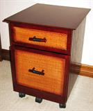 Mahogany File 2-Drawer Cabinet on Rollers
