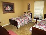 View of Twind Bedroom Suite: 1940's Mahogany Twin beds