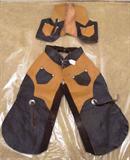 Vintage Leather Childrens Cowboy Chaps & Vest (C.1950's)