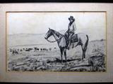 Original Western Art by Don Ray, Texas Artist (1937 - 2006) raised on a ranch near Clarendon. Art exhibited in the Pandle Plains Historial Museum