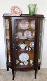 China Cabinet with vintage and antique porcelain