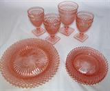 Pink "American Sweetheart" Collection: Goblets, Dinner Plates, Salad Plates