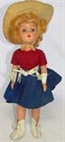 Vintage Hard Plastic Doll Complete in all Original Clothing depicting the Kilgore Texas Rancheretts C1940 -50's