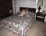 Vintage Book Case Mahogany Headboard Double Bed