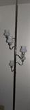 Vintage Hobnail Milk Glass 3-arm Pole Lamp