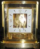 Atmos clock - by Jaeger-LeCoultre
Atmos is a mechanical clock manufactured by Jaeger-LeCoultre in Switzerland which does not need to be wound manually. It gets the energy it needs to run from temperature and atmospheric pressure changes in the environment, and can run for years without human intervention.