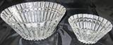 Russia USSR Hand Cut OCCP 24%+ Lead Crystal Bowl:  Large Oval Bowl  (11 ¼” x 8 ¾”) Small Oval Bowl (7 ¼” x 5 ¾”)
