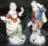 Occupied Japan Pair Porcelain Dancing Couple Figurines