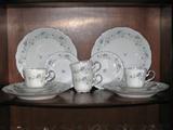 “Blue Garland”  Johann Haviland  Bavaria Germany 4 piece place setting Service for 4