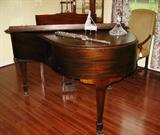 Vintage Bram-Bach Baby Grand Mahogany Piano