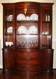 White Co. Mahogany Serpentine Front China Cabinet (C.1940’s)