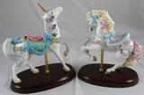 Lenox Carousel Unicorn (1988) and Horse (1987) 1st in Series