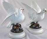 Andréa by Sadek  “Dove” Pair 10” Porcelain Bisque Figurines