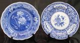 Spode Blue Room Collection "Botanical" & "Floral" Blue Transferware Dinner Plate