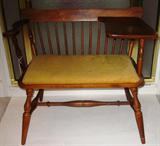 Vintage Maple Gossip Bench