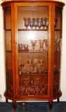 New Oak Bow Front China Cabinet