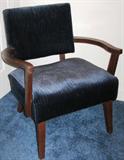 Vintage Mid-Century Upholstered Wood Frame Arm Chair