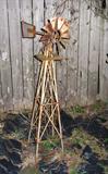 Metal Windmill Yard Decor