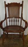 Thomasville "Golden Era" Dinning Chair.  Cane Spindle Back  with Bend Wood Arms. Set of 6 (2 arm chairs & 4 Side chairs)