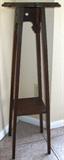 Antique Arts & Crafts Mission Style PLant Stand (40"H w/11" Ogee molded edge)