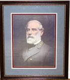 Robert E. Lee Matted and Framed Print.  11x 14 print with a 2 1/2" tripled matted & framed.  Overall (18" x 20")