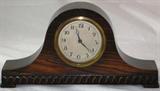 Antique Small Wood Case Humpback Mantle Clock