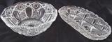 L.E. Smith Heritage Line "Quintec" 8" Pattern Glass Bowl, Celery Tray and Cake Plate not shown