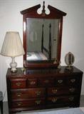 Bassett Furniture Co. Mahogany Dresser w/Mirror