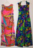 "Malia" Honolulu Pink Print Long Straight Dress
"Mildred's" of Hawaii Blue Multi Print Long Dress