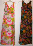 Designed by "Malihini" made in Hawaii Pink & White Floral Vee-Neck Long Sundress with Build in Bra
"Lola" of Hawaii Multi Colored Print Day Dress
