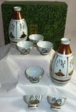 Porcelain Japanese Sake Set (8 piece) in Box