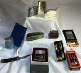 Collection of Vintage Cigarette Lighters: Ronson, Zippo, Zaima Cord, Cyma, Prince Bardner, Wifeu of Austria, Dragon's Excellent and "You've Got Merit" Advertisment Lighter

Case XX Peanut 2-Blade Knife

Lucite "Telephone" Timer mint in Box