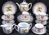 Germany Porcelain Tea Set: Tea Pot Sugar & Creamer  and 6 Cup & Saucers (22 pieces)