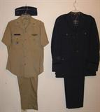 Lieutenant Colonel Edward Spelis Dress Kakhis with Commandeer in Chief Pacific Round Metal on Pocket, Name Tag & Wings above Pockets and Garrison Cap

Lieutenant Colonel Edward Spelis Dress Blues