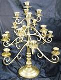 Solid Brass 16-Arm Candelabra (19"H x 17"W)