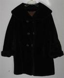 Vintage Faux Fur Coat with Shawl Collar